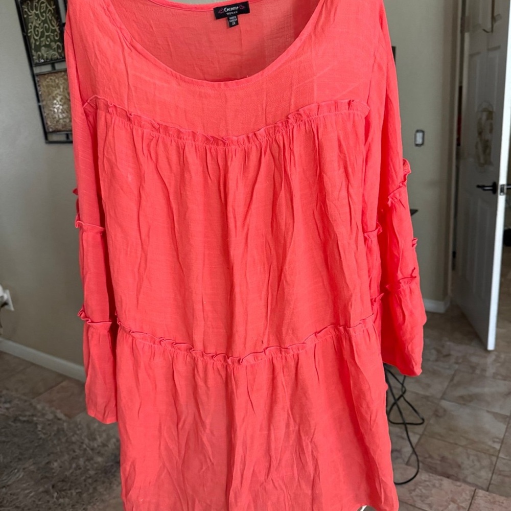 Cocomo orange angel wing top 2xl